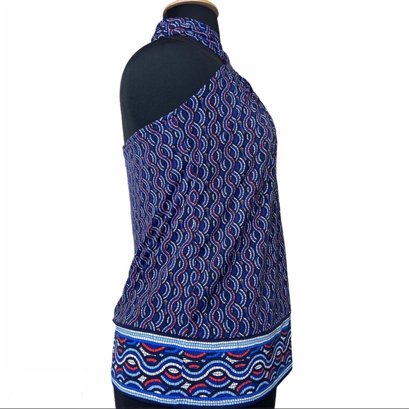 Michael Kors Large Wavy Border Halter Neck Top - Picture 5 of 9